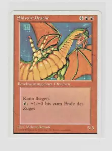 Magic the Gathering ~ MTG ~ 1x Shivan Dragon ~ NM ~ REVISED ~ FWB ~ GERMAN - Picture 1 of 3
