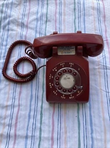 Red Western Electric Bell 500 DM Rotary Desk Telephone - Used/ Untested - Picture 1 of 11
