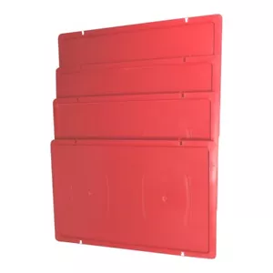 4 Stück Deckel für Gemüsekiste, Eurofleischerkiste, Stapelbox E1 E2 E3 rot - Bild 1 von 2