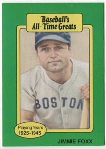 1987 Hygrade Baseball's All-Time Greats - Jimmie Foxx Boston Red Sox - Picture 1 of 2