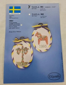 Swedish Cross Stitch Project Miniature Wall Decoration Dalahorse Midsummer Pole - Picture 1 of 4