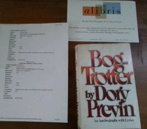 BOG-TROTTER Dory Previn SIGNIERT 1980 HCDJ 1. Auflage Autobiographie mit Text - Bild 1 von 8