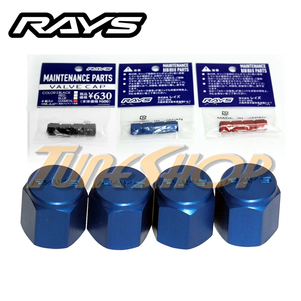 4 TAPAS VÁSTAGO VÁLVULA NEUMÁTICO VOLK RACING RAYS ALUMINIO FORJADO AZUL UNIVERSAL JDM M Foto 1 de 1