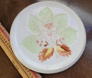 Antique Victorian TRIVET Porcelain TEAPOT Molded & Clobbered Primitive Kitchen - Picture 1 of 10