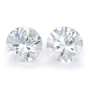 Weißer Zirkon Edelstein passendes Paar natürlicher Zirkon lose Edelstein 3,93 Karat - Bild 1 von 3