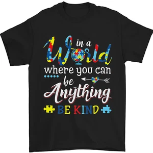 Autismo En Mundo Be Kind Autista Asd Camiseta Hombre 100% Algodón - Imagen 1 de 12