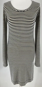 joules navy striped somerly long sleeved jersey dress womens size uk 8 vgc A7 - Picture 1 of 12