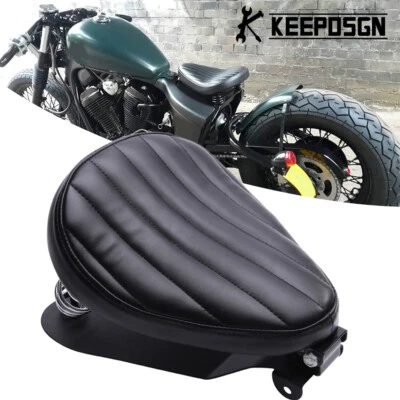 Asiento de muelle individual de moto con kit base para Kawasaki Vulcan 750 800 1500 1600 Foto 1 de 4