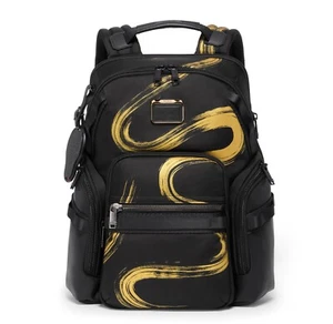 NEW Tumi ALPHA BRAVO NAVIGATION Ballistic Nylon 16.0” Backpack GOLD BRUSH STROKE - Picture 1 of 19