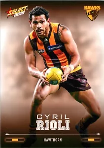 2016 HAWTHORN HAWKS AFL Card CYRIL RIOLI - Picture 1 of 3