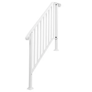 Handrail Picket Fits 3 or 4 Steps Stair White Residential Garden Galvanized Iron - Picture 1 of 10