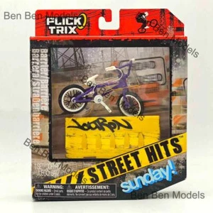 FLICK TRIX Street Hits Sunday! Finger Bike with Barrier Toys Diecast Gift Rare - Picture 1 of 6