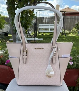 MICHAEL KORS CHARLOTTE TOTE SHOULDER BAG PURSE PINK LIGHT POWDER BLUSH - Picture 1 of 7