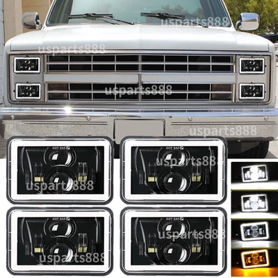 Faro LED sellado haz HI-LO Fit Chevy C10 C20 K10 K20 R10 R20 4 piezas 130 W 4x6" Foto 1 de 4