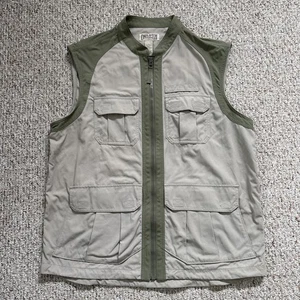 Duluth Trading Co Cargo Vest Mens L Tall Green Mesh Utility Fishing Hunting - Picture 1 of 12