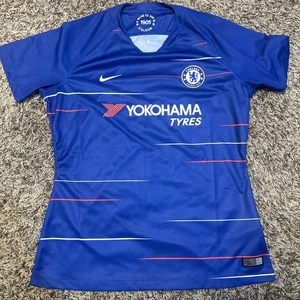 Nike Chelsea 2018-19 Home Jersey Men’s L Blue football shirt Yokohama Tyres - Picture 1 of 6