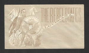 c1860's Civil War Patriotic Cover - The Rebel Confederate States - Louisiana - Picture 1 of 2