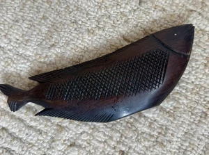 Ebony Carved Fish Sculpture From Kenya Hand Carved Wooden - Bild 1 von 4