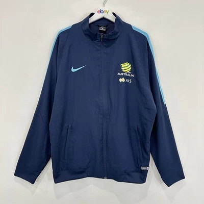 Football Federation Australia AIS Nike Jacket XL Blue Full Zip Dri-Fit Mesh Line - Image 1 of 4
