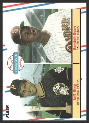 Jeff King / Randall Byers #653 1988 Fleer RC Rookie - Image 1 of 2