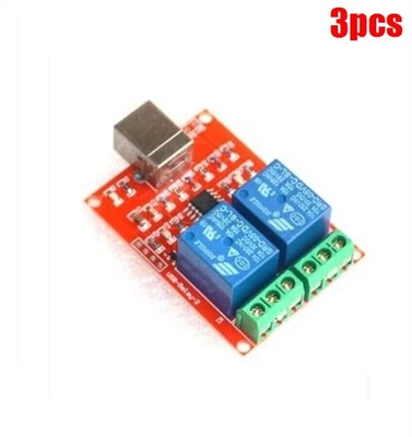 3Pcs 5V Usb Relay 2 Channel Programmable Computer Control For Smart Home kl - Image 1 of 2