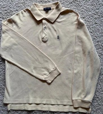 Men’s Nautica Tan Long Sleeve Polo Size XL - Image 1 of 4
