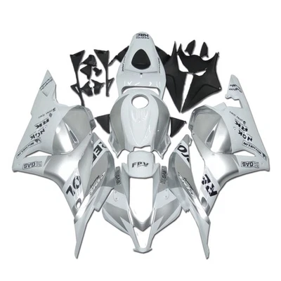 Carenagem ABS prata branca injeção FKC compatível com Honda 2009-2012 CBR 600RR k030 - Imagem 1 de 4