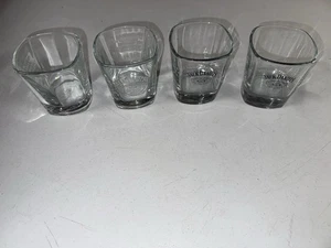 4 Lot Jack Daniels 2 Embossed & 2 Logo Old No. 7 Square Rocks Glasses Tumblers - Picture 1 of 17