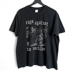 Vintage Rage Against The Machine Burning Monk T Shirt Size L - Picture 1 of 6