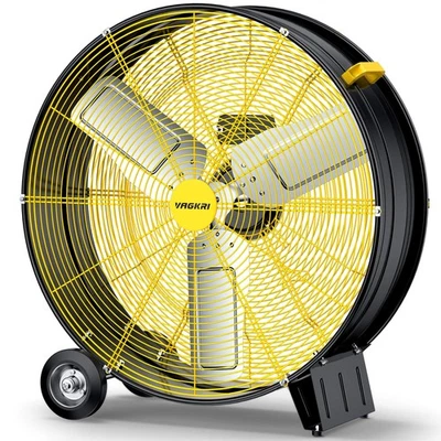 Ventilador de tambor industrial de 30 pulgadas, ventilador de piso de alta velocidad de 300 W, 3 velocidades resistente... Foto 1 de 4