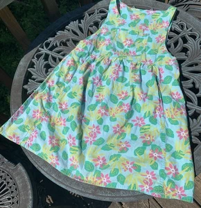 Back to School LL Kids By LL Bean Girls Floral Print Sundress Jumper Sz 6 - Picture 1 of 9