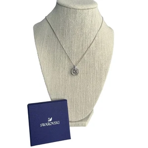 Swarovski Lavender pendant Round shape, White, Rhodium plated Necklace - Picture 1 of 6