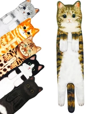 Divertida Toalla de Mano para Gato Castor Gato Decorativa Colgante Toalla Facial Absorbente Foto 1 de 4