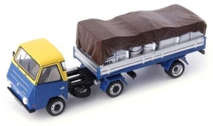 1:43 Scale Autocult 08010 1968 DAF Pony with Trailer - Blue & Yellow - BNIB - Picture 1 of 4