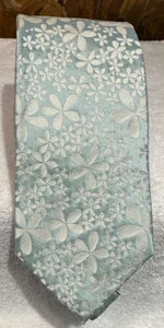 Vintage Richard James Savile Row Designer Teal Tie Luxury Woven Silk Necktie - Picture 1 of 4