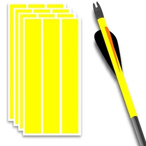 Arrow Wraps Qtà. 14 vinili giallo brillante, tiro con l'arco, caccia con l'arco, costruzione frecce - Foto 1 di 1