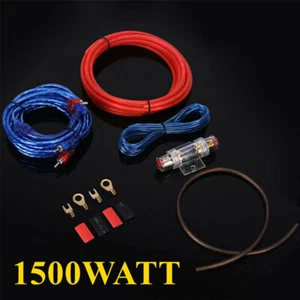 HEAVY DUTY 8 GAUGE POWER AMP KIT AMPLIFIER INSTALL COMPLETE STEREO WIRING USA - Picture 1 of 11