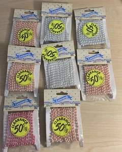 8 confezioni vintage perline di plastica EWARDS corda 6 piedi nuove in confezione - Foto 1 di 21