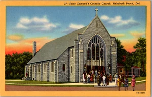 Saint Edmund's Catholic Church Rehoboth Beach Delaware 1950s Postcard - Picture 1 of 5