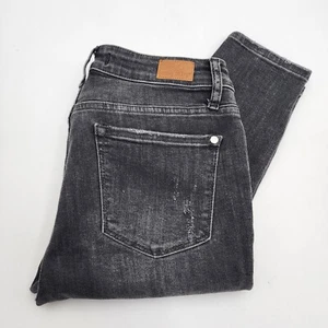 Judy Blue Womens Denim Jeans Skinny Fit Ankle Distressed Size 30 Dark Wash - Picture 1 of 7