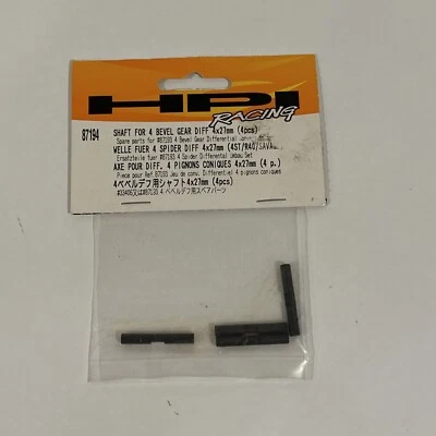 RC HPI 4 x 27 mm Shaft For 4 Bevel Gear Diff Steel Black (4) 87194 - Image 1 of 4