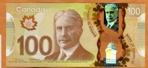 2011 Canada $100 circulated Polymer Banknote. 100 Canadian CAD Cir  Bills - Picture 1 of 2