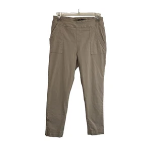 Ava & Grace Tan Stretch Pull On Dress Career Trouser Pants Buckle Ankle Womens M - Picture 1 of 11