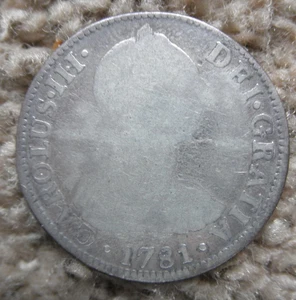 Mexico 1781 Mo FF 2 Reales, Carlos III~ Spanish Colonial - Picture 1 of 2