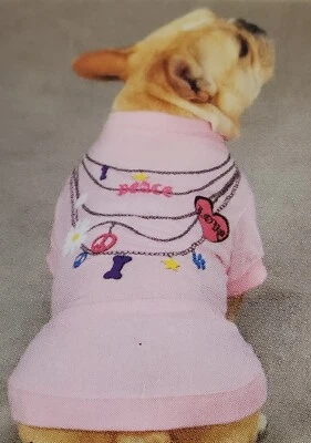 East Side Collection Dog/Pet Pink Necklace Tee Size XXS NWT - Image 1 of 4