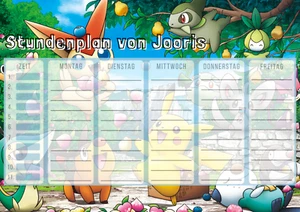 Pokémon Stundenplan zum Ausdrucken | A4 PDF personalisiert mit Namen & Design - Bild 1 von 19