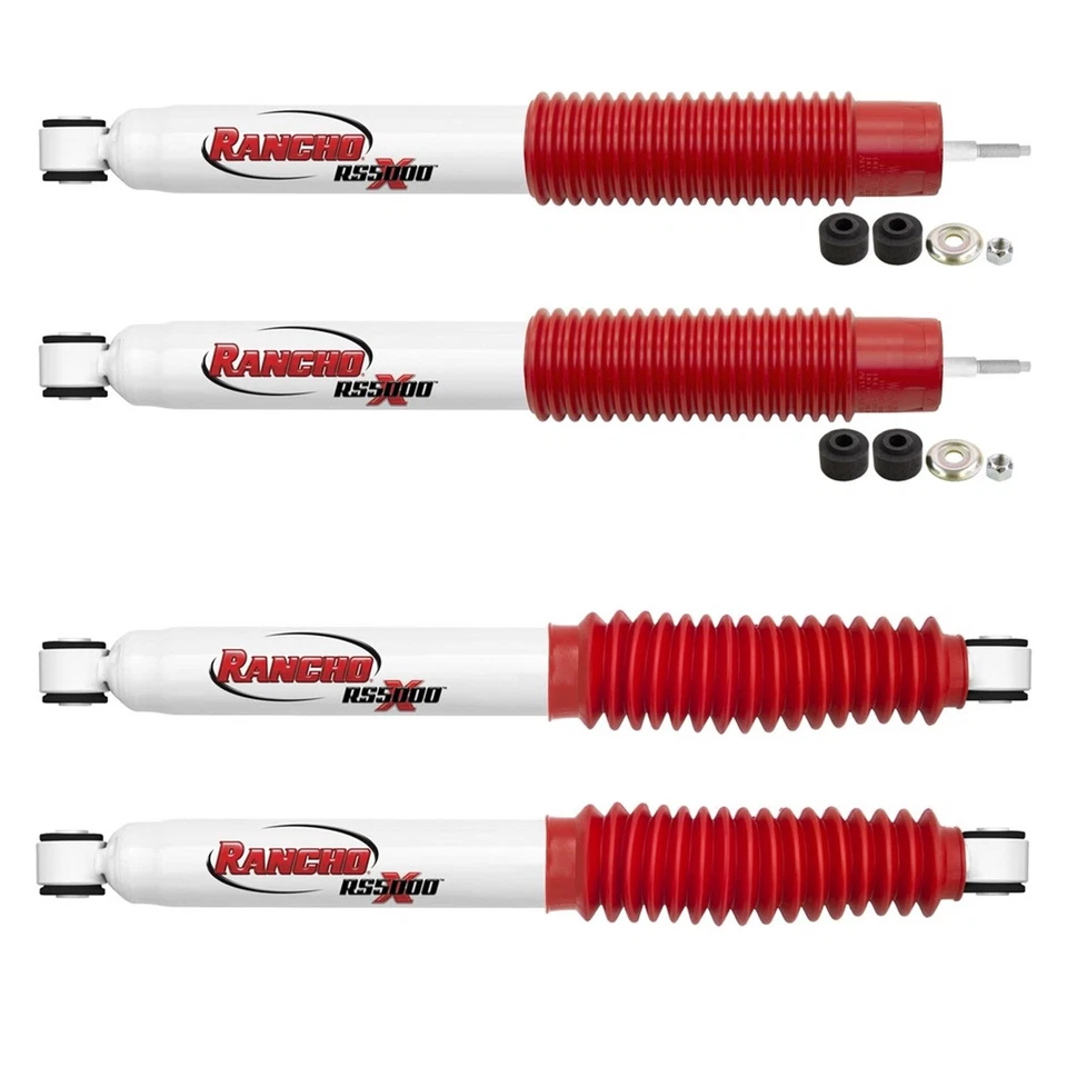 Комплект передних и задних газовых амортизаторов Rancho для Hummer H2 03–09 годов выпуска с подъемом 0 дюймов - Изображение 1 из 4
