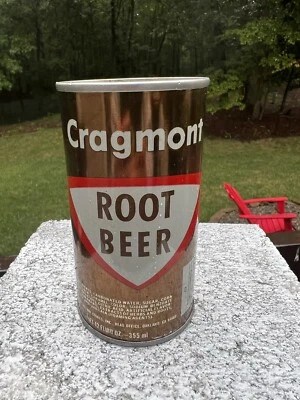 Lata de refresco de cerveza Cragmont Root vintage años 70 Wide Sean Steel Pull tab Foto 1 de 4