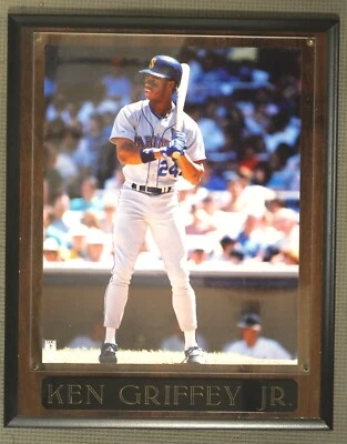 Ken Griffey Jr. Wood Plaque Photo Seattle Mariners 1990 10" x 13" - Image 1 of 4