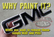 *FITS SIERRA ONLY!* PRECUT GMC domed (gel coated) & non-domed emblem overlays